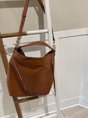 Rebecca Minkoff  Leather Hobo Bag in Cognac